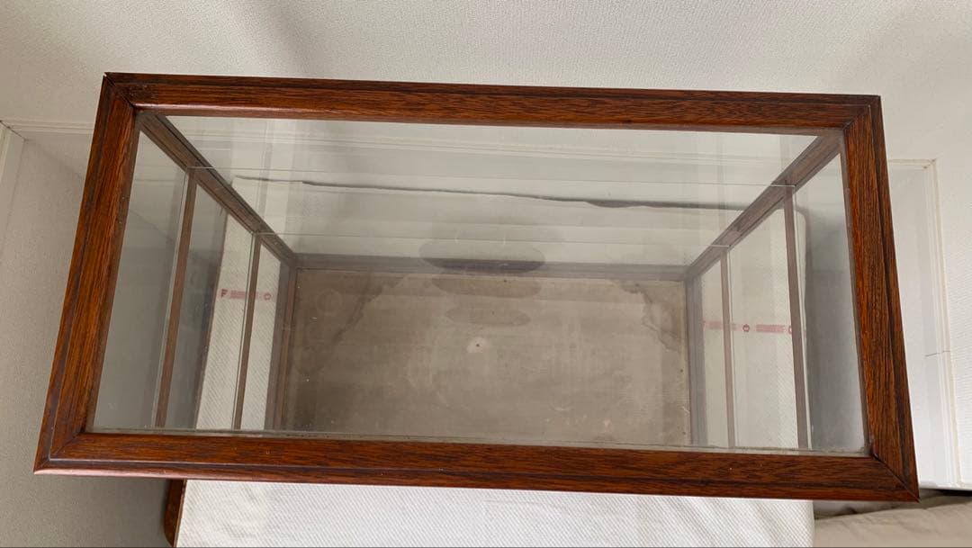 イギリスアンティーク　ガラスショーケース　ヴィンテージ　手渡しのみ　★発送不可