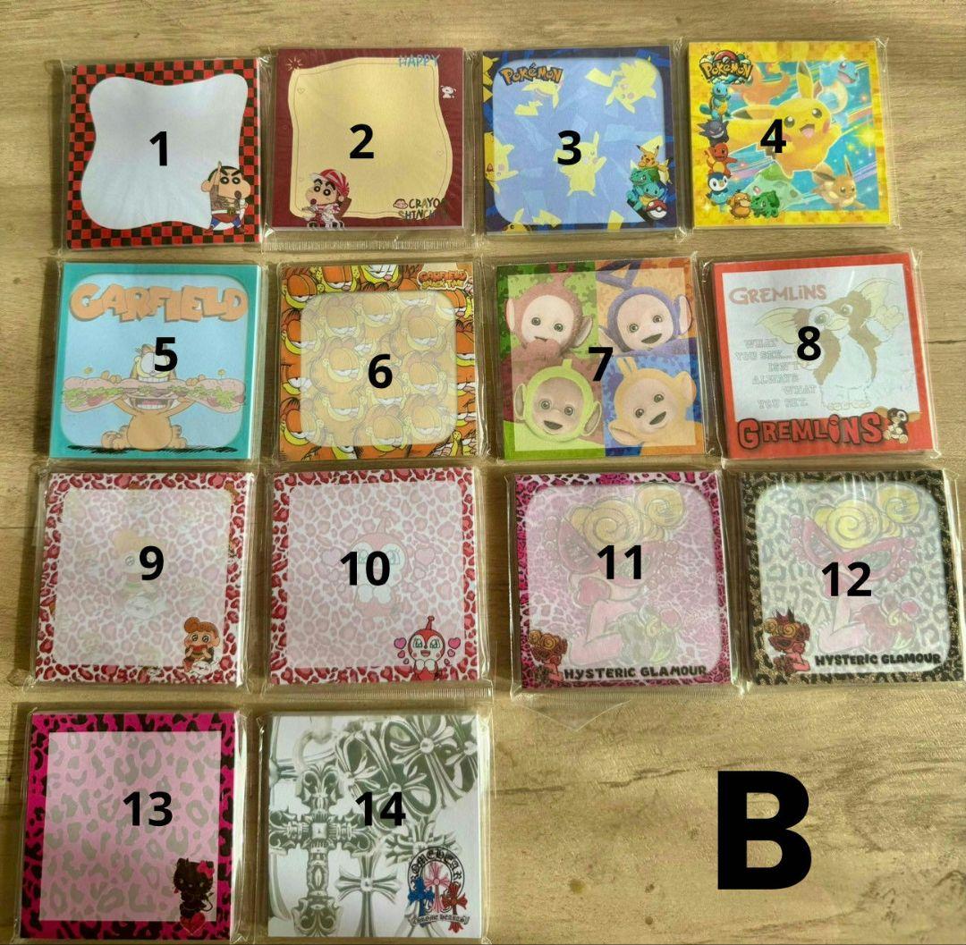 キャラクター柄メモ帳 26種類