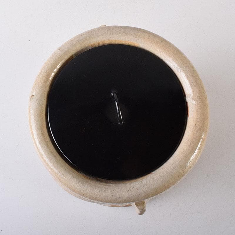 茶道具　人間国宝　荒川豊蔵作　志野焼　古志野　水差　共箱　M　R8690H