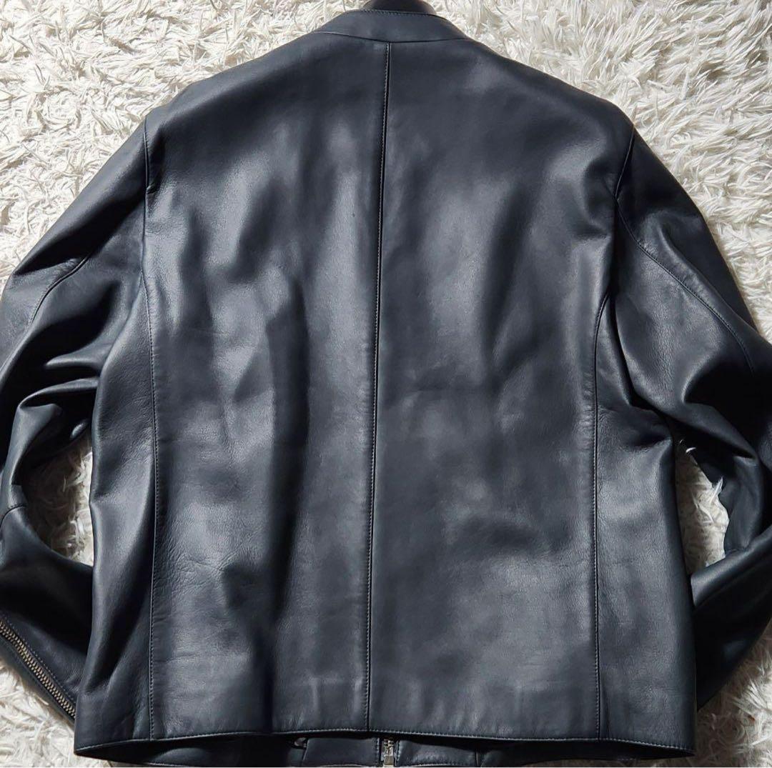 ［美品］DENIM×TOMORROWLAND ライダースジャケット 羊革