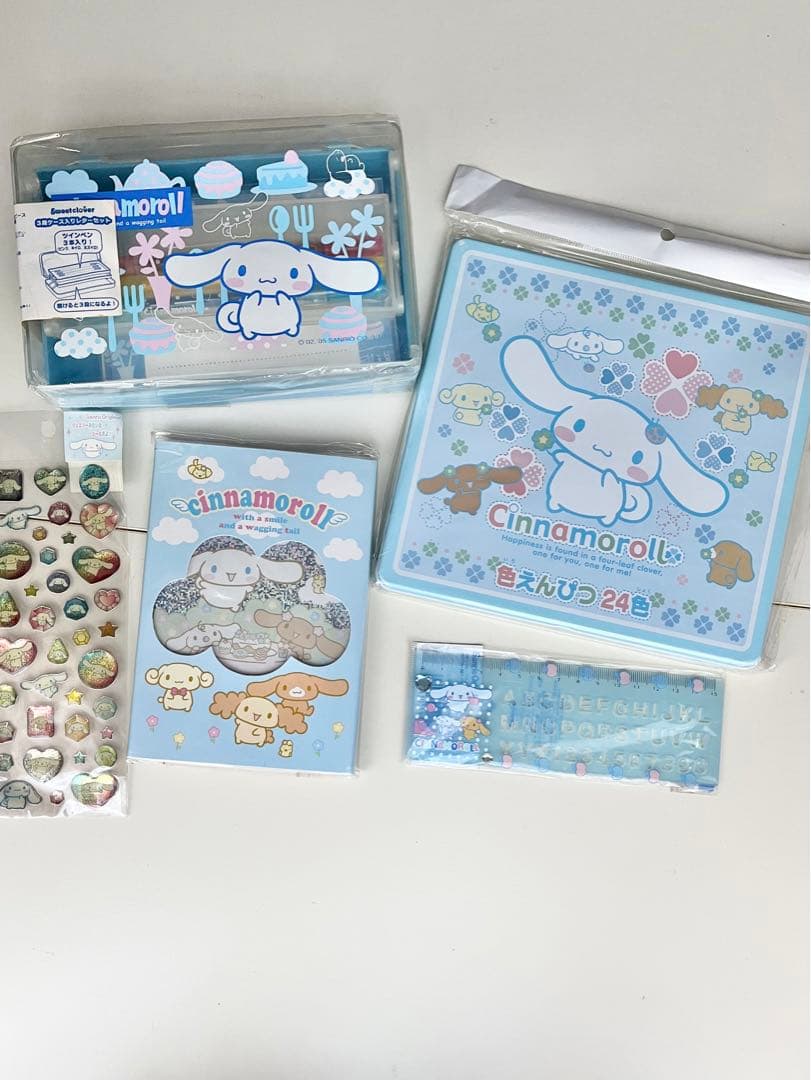 ⭐︎新品 シナモロール レターセット 色鉛筆 メモ帳 シール 定規 ◉希少 レア