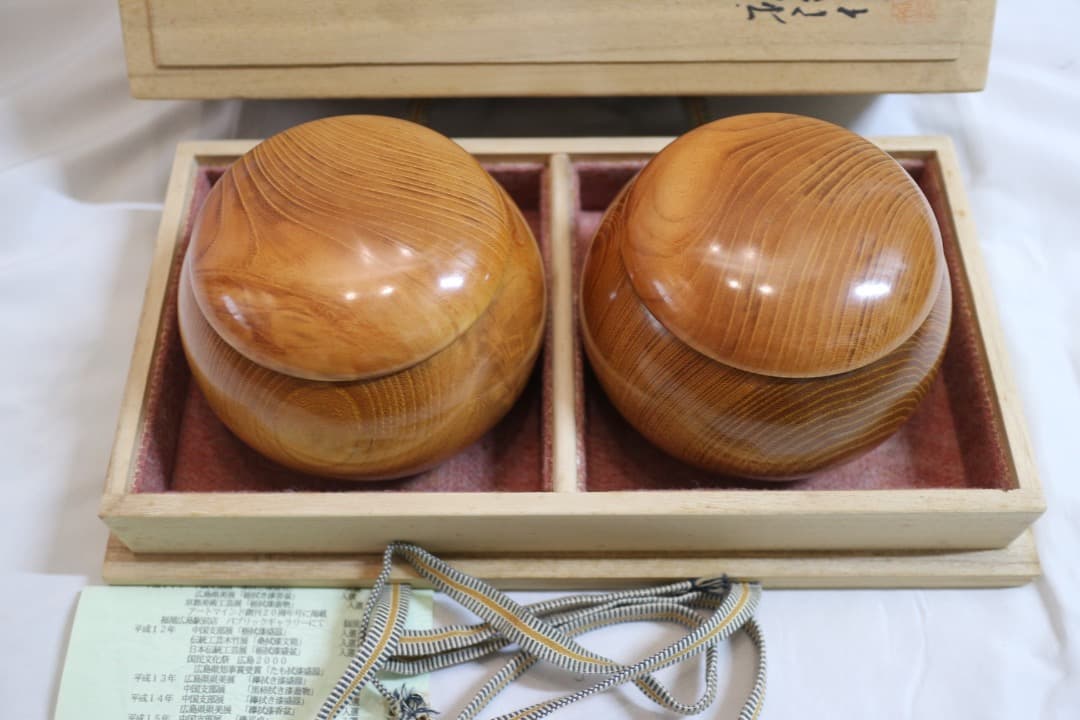 希少 松岡裕治 作 広島県 MATU工房 碁笥 碁筒 ごけ ごす 共箱有り