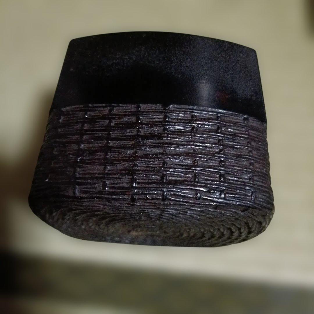 乾漆こより編み建水　小間用