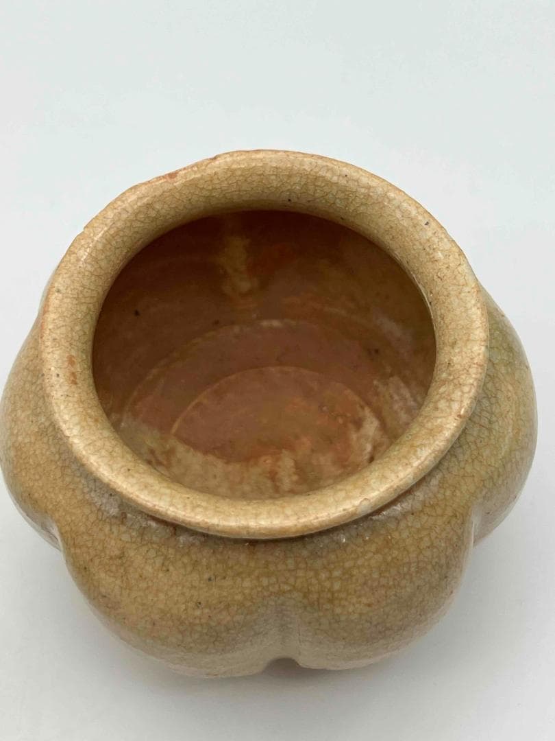 宋時代　白磁 青白磁瓜棱壺二個　茶入れ　煎茶道具　唐物(C-59)