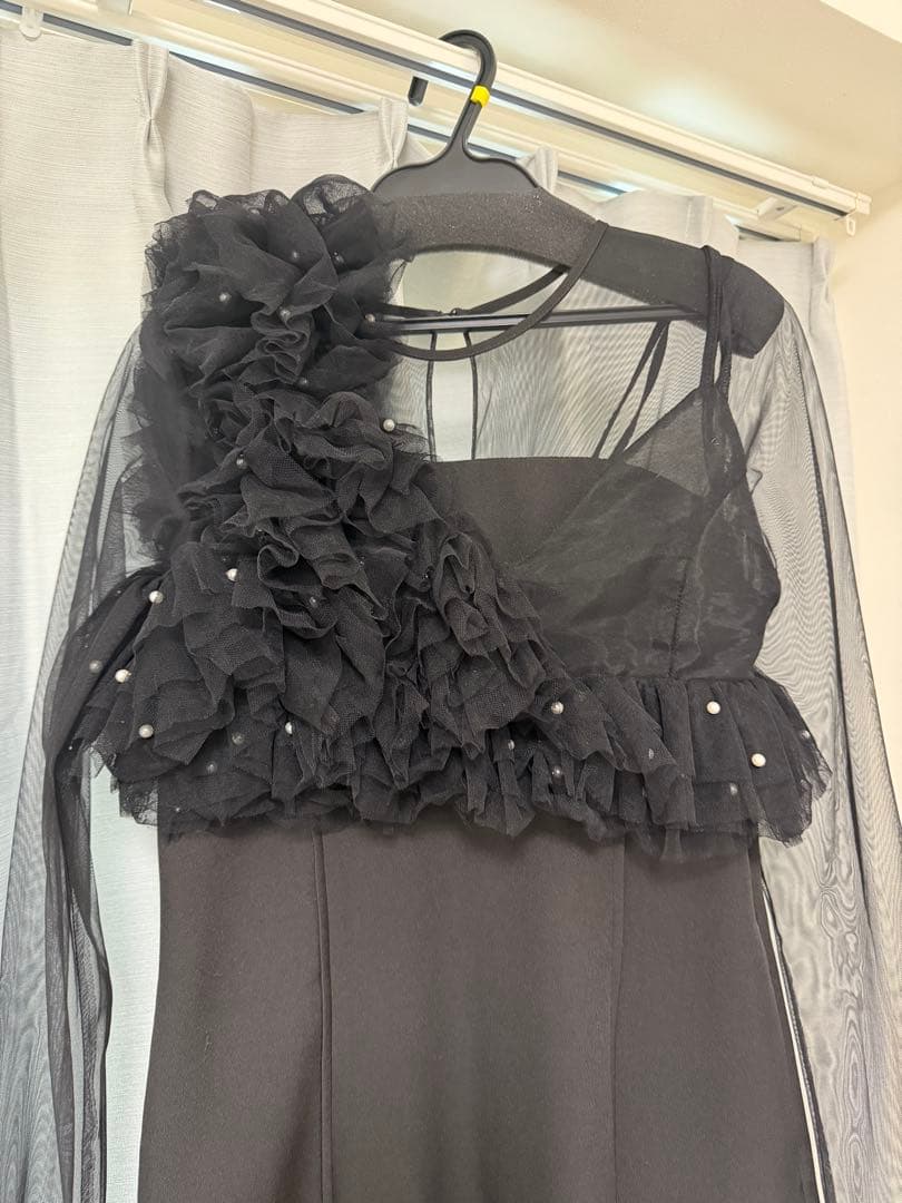 ANDRESD pearl bustier dressお呼ばれドレス