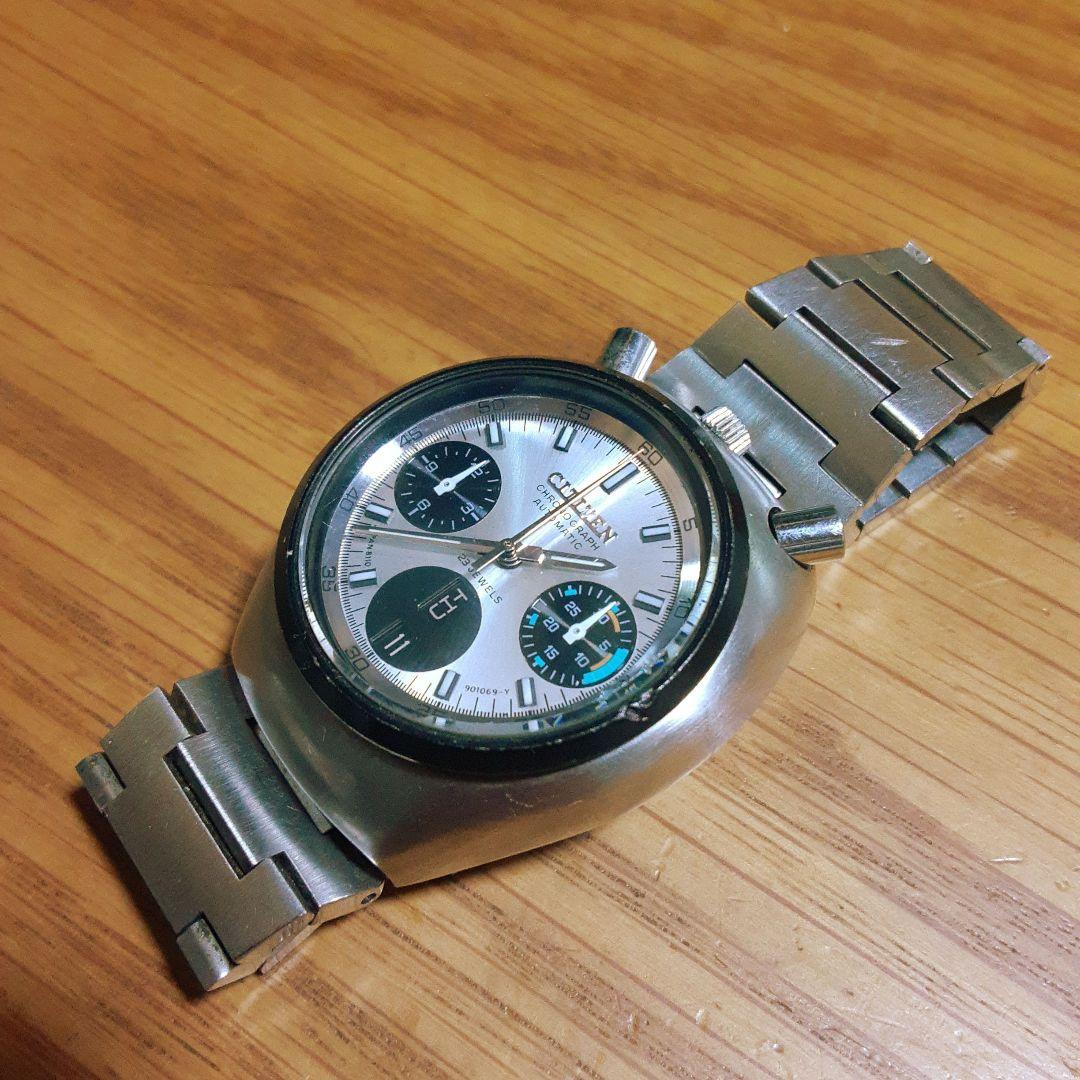 シチズン　ツノクロノ　ミッキー　デイデイト　ATメンズ腕時計　稼働品