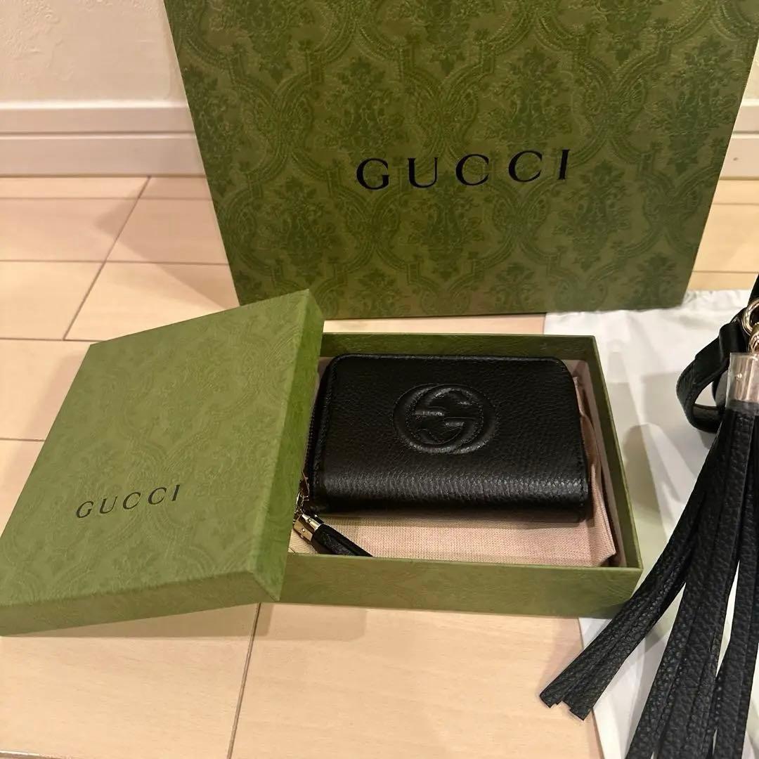 値下げ！！【新品】GUCCI 二つ折り財布 ブラック
