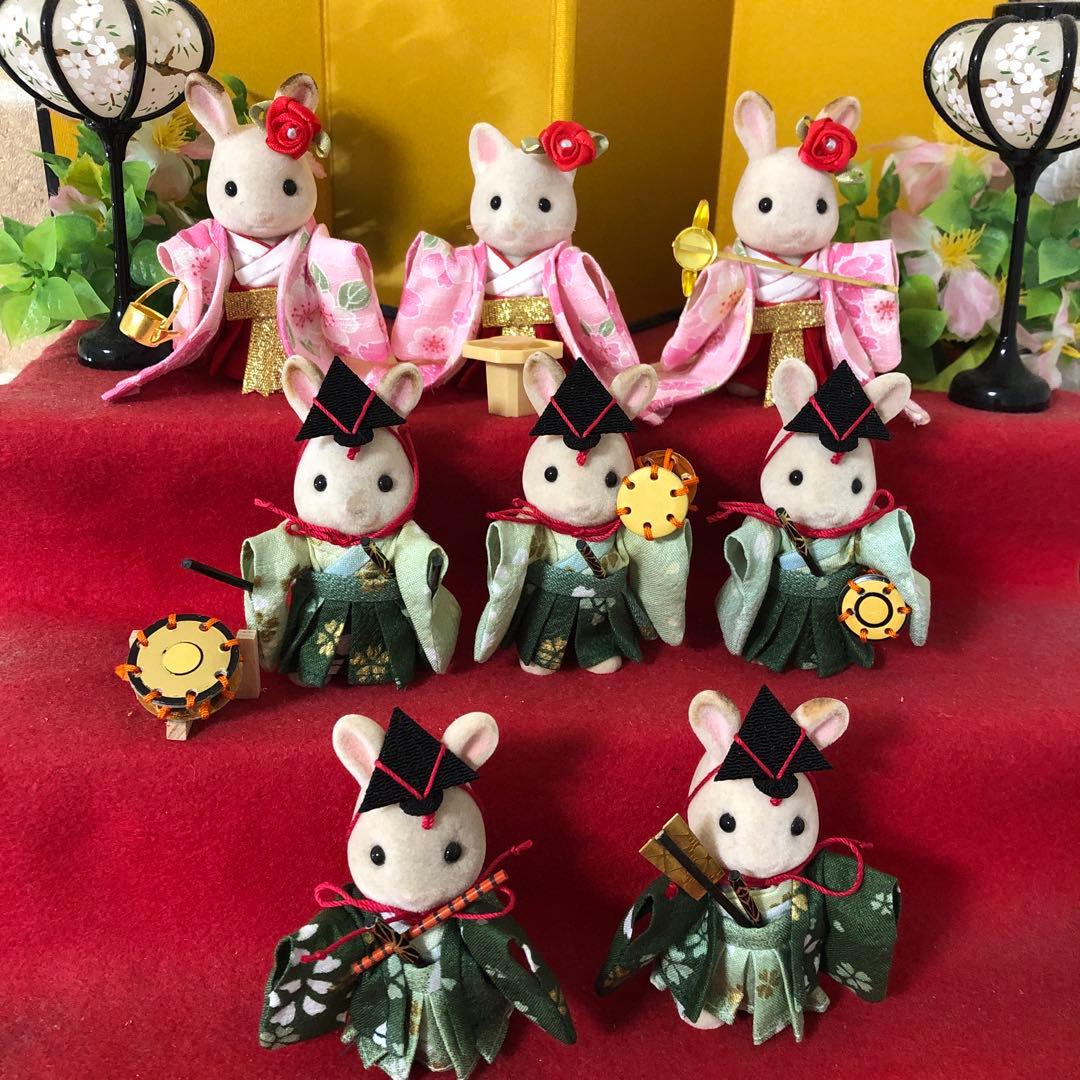 サテツ　ひな祭り着物　シルバニア ハンドメイド