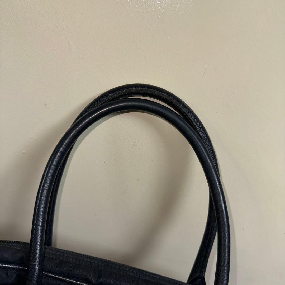 PRADA プラダ ビジネスバッグ ナイロン×サフィアーノ レザー ブラック 黒