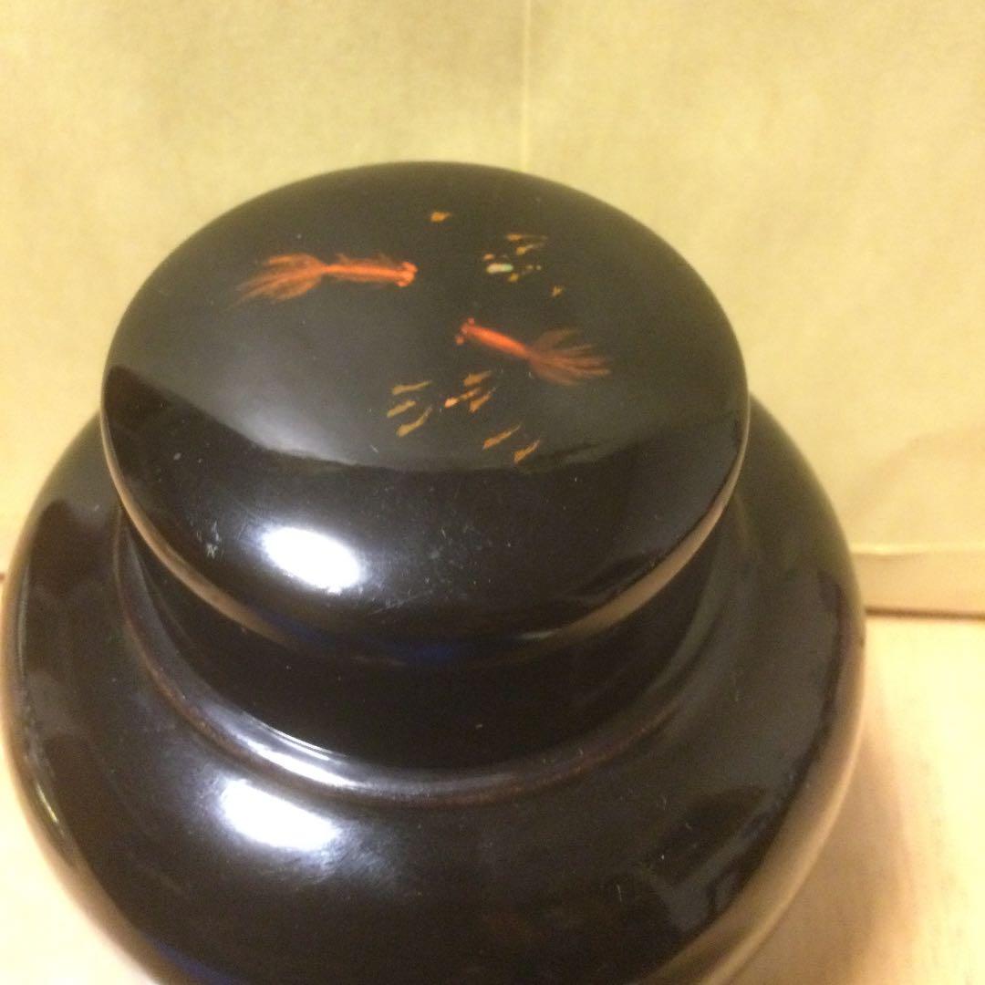 茶器、中国福建省産黒漆小壺