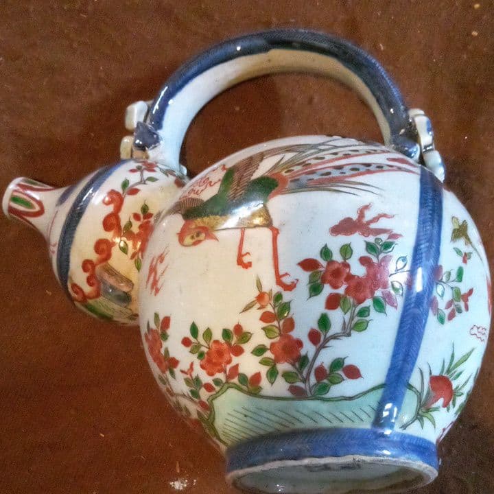 中国陶磁器　万歴赤絵　水注