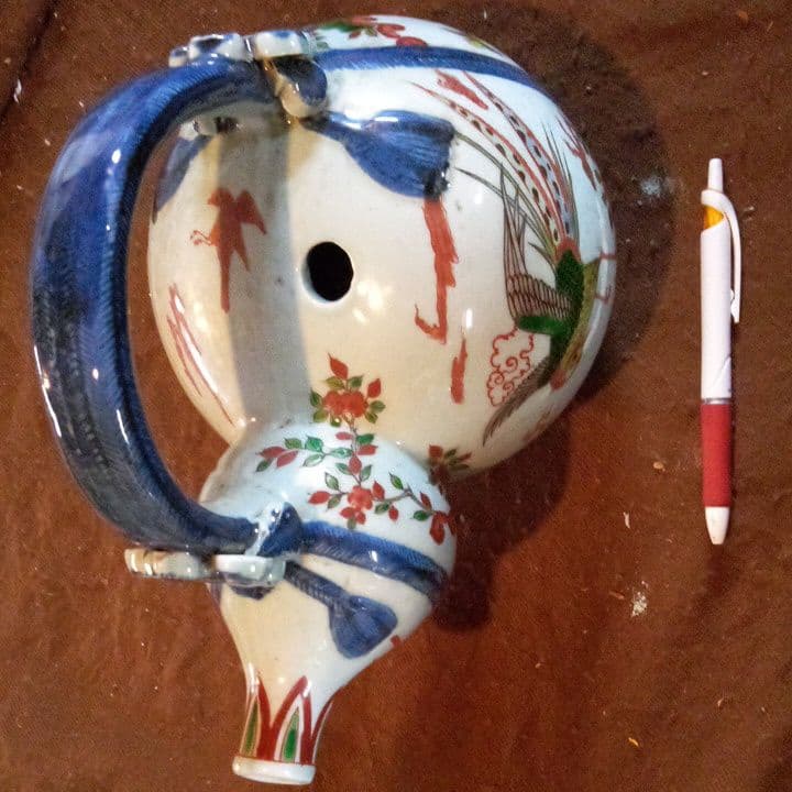 中国陶磁器　万歴赤絵　水注