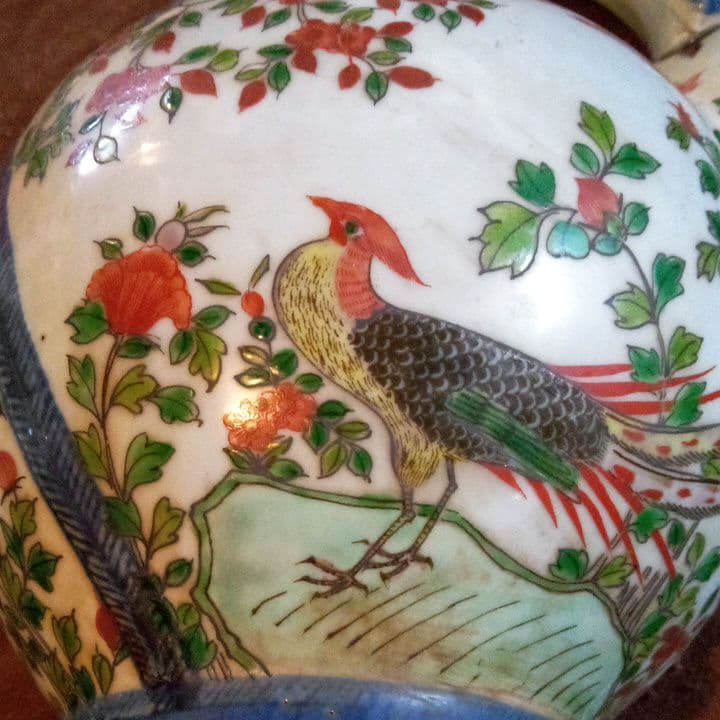 中国陶磁器　万歴赤絵　水注