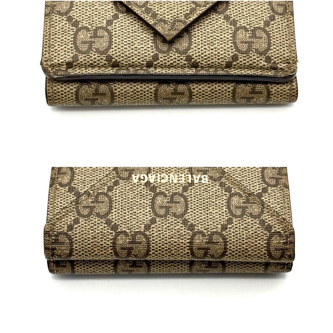 限定品◆極美品◆BALENCIAGA GUCCI 三つ折り財布 ベージュ