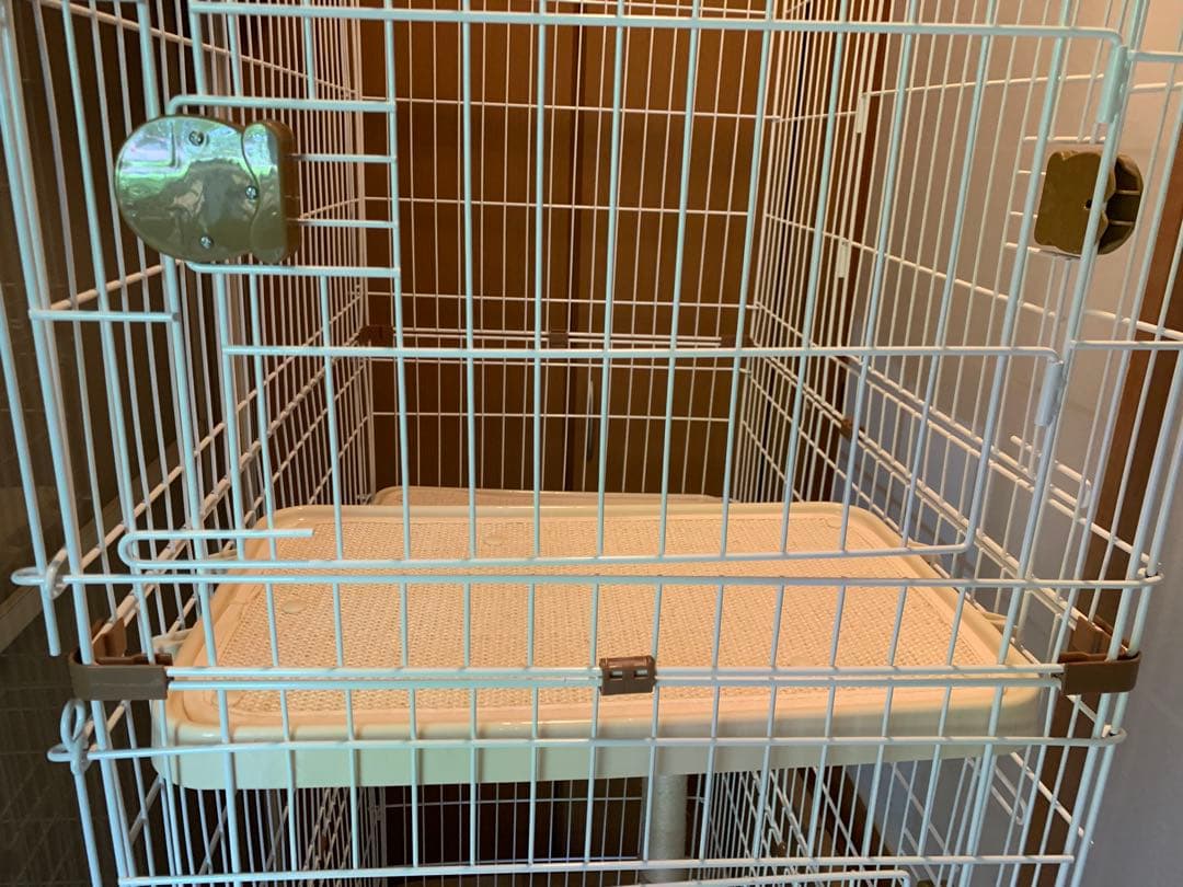 ホワイト 3段キャットケージ