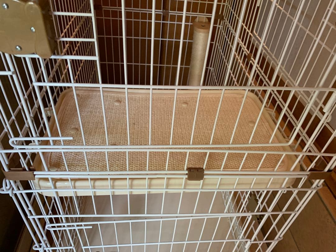 ホワイト 3段キャットケージ