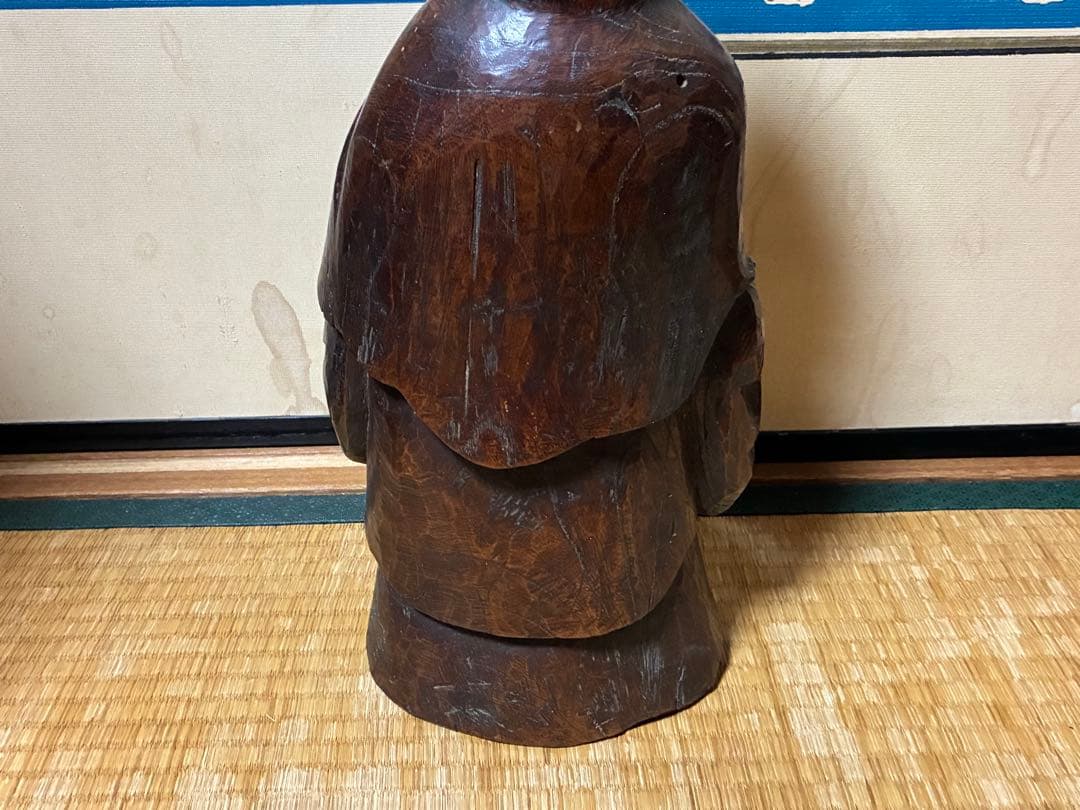木製 彫刻 中国？ 人物像 約44㎝