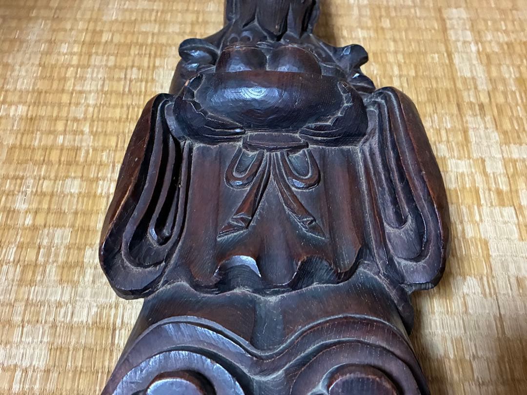 木製 彫刻 中国？ 人物像 約44㎝