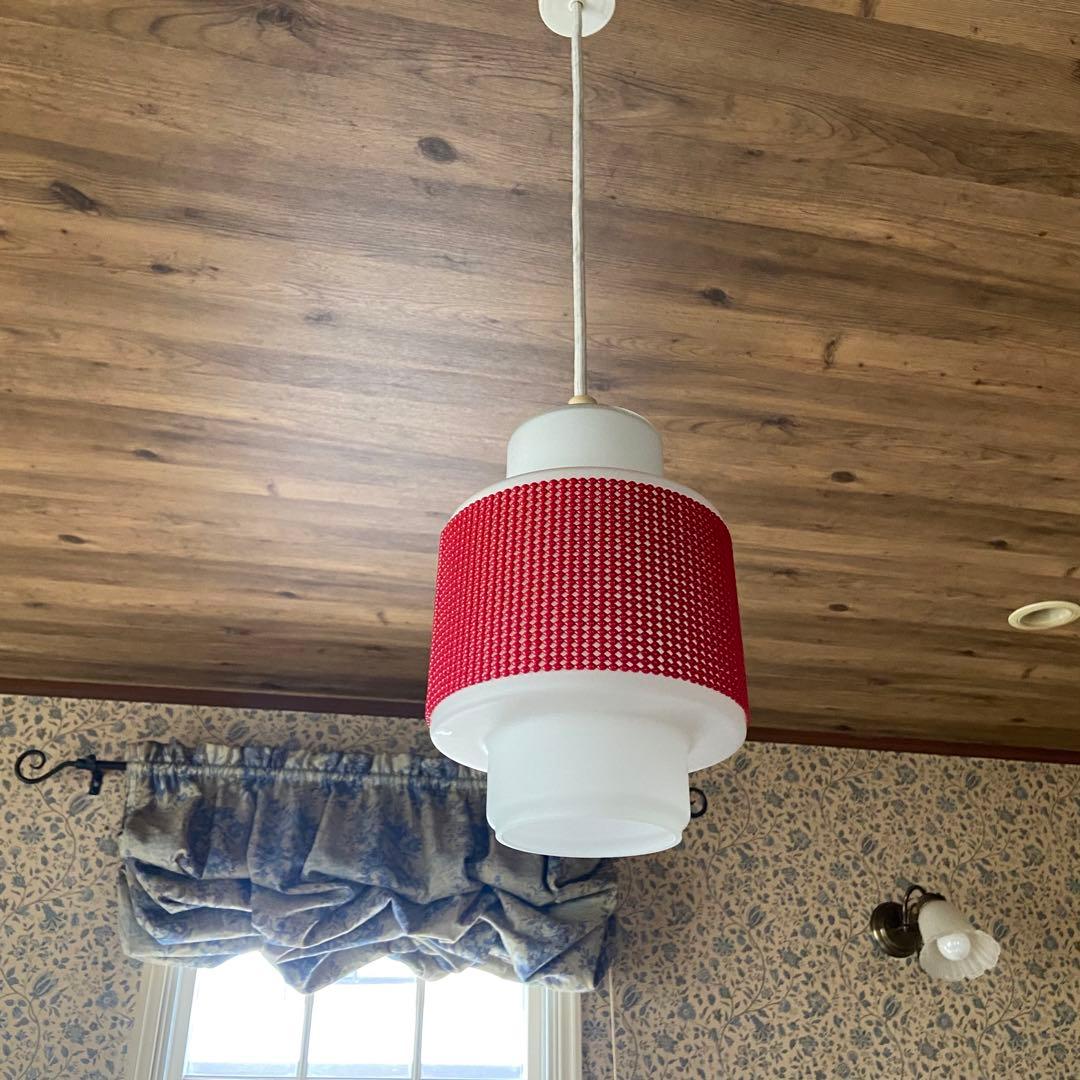 昭和レトロ　ペンダントライト　ナショナル　天井照明　乳白ガラス