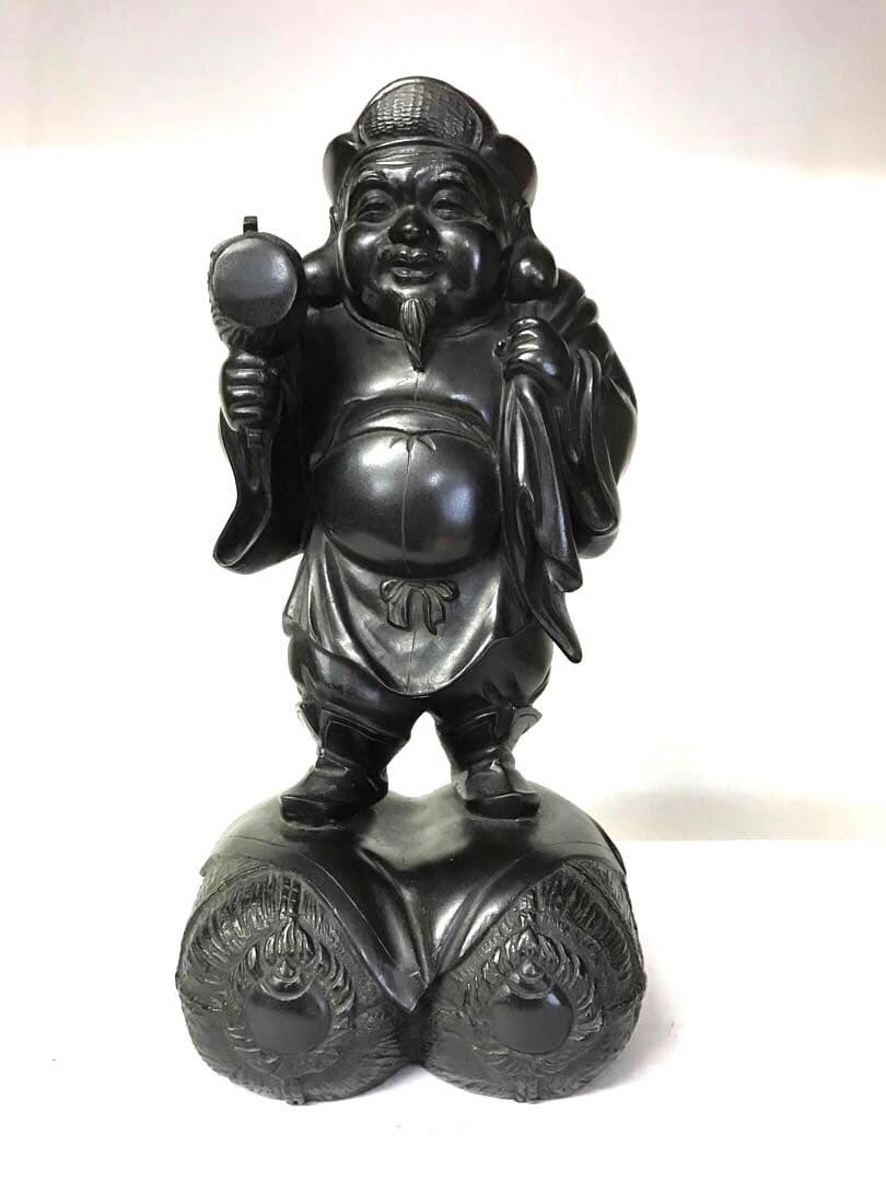 銅器:二俵大黒天置物