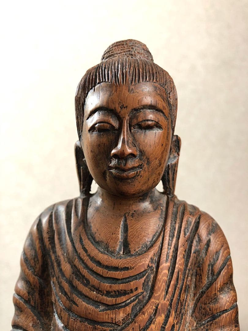 中国仏教美術 古木 細密彫り 仏像