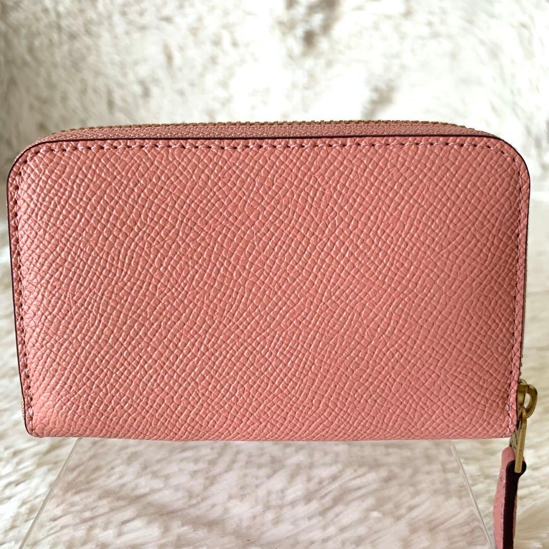 極美品【COACH】コーチ スモール ジップ アラウンド カード ケース