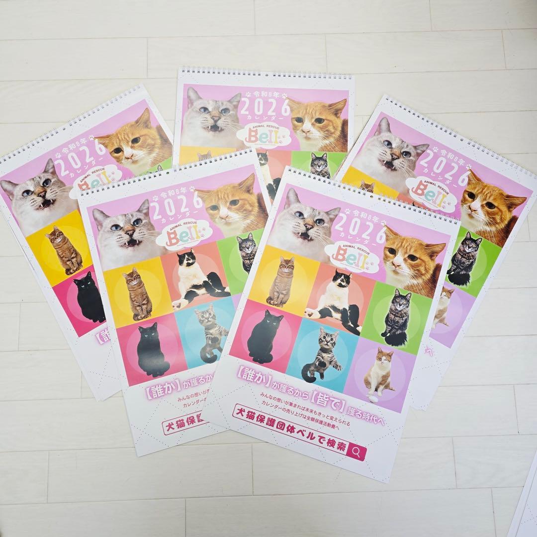 ①《猫》壁掛けチャリティーカレンダー10枚セット