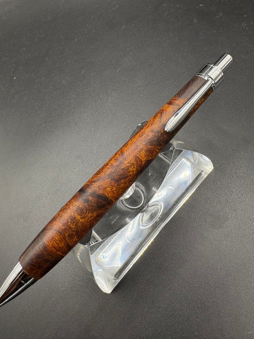 503極上　デザートアイアンウッド　瘤杢　木軸シャーペン　ボールペン