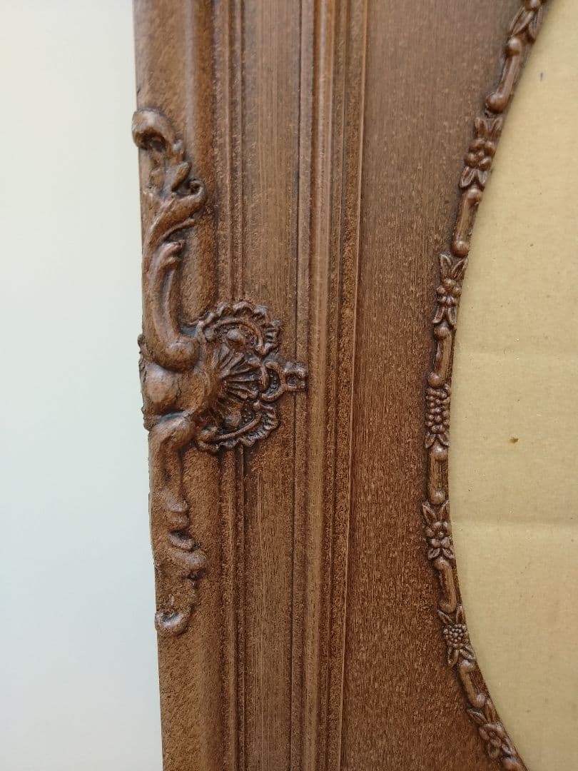 未使用　エスアンドエフ　S&F　高級輸入額縁　半切　アンティーク　ブラウン　00