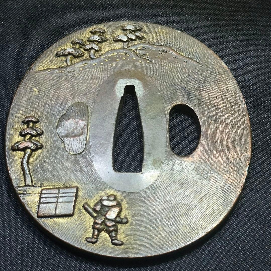 刀剣美術 後藤逹乗 花押 源平合戦図 後藤家名品 銅地 江戸骨董 蒐集家放出美品