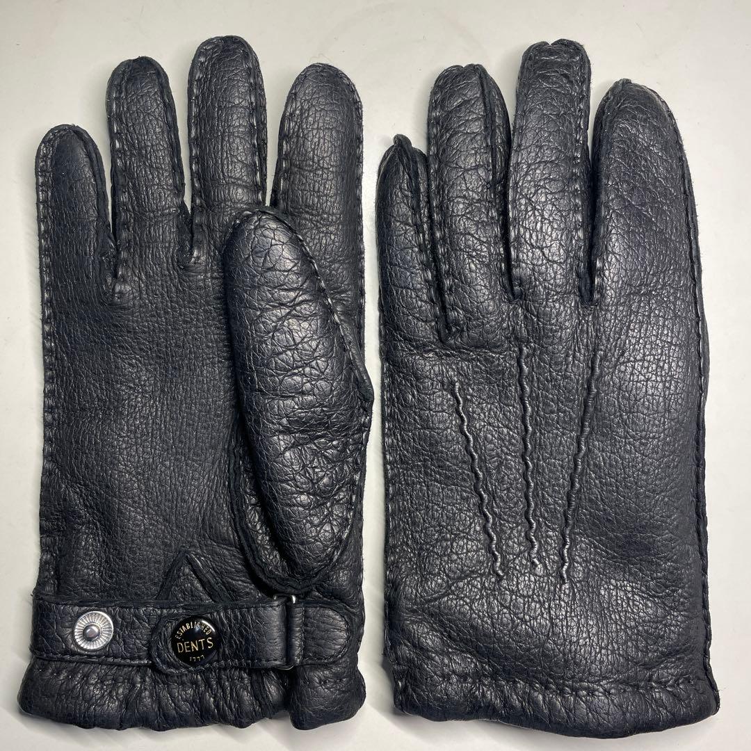 デンツ ペッカリー ブラック 7-1/2 ハンプトン カシミア製ライニング