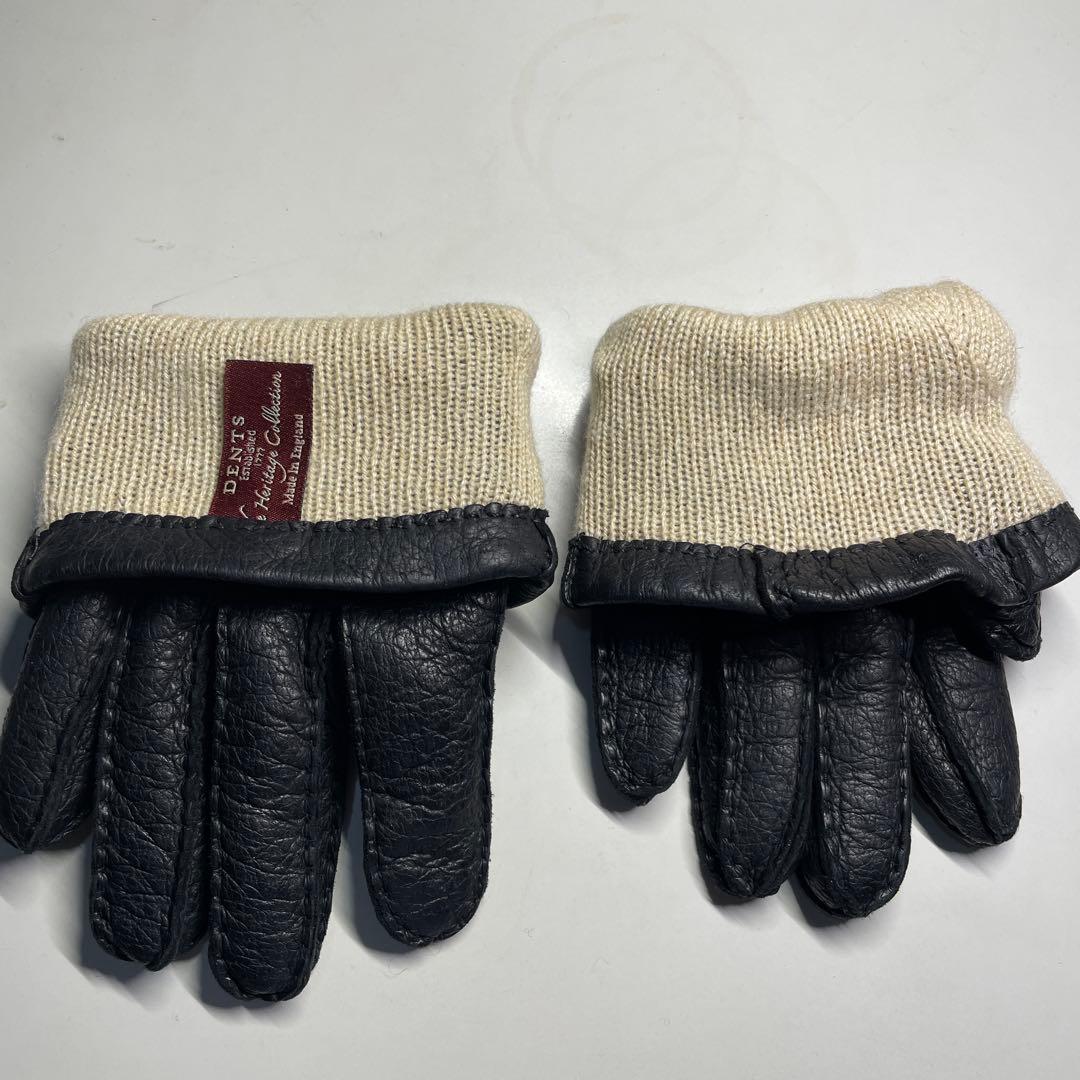 デンツ ペッカリー ブラック 7-1/2 ハンプトン カシミア製ライニング