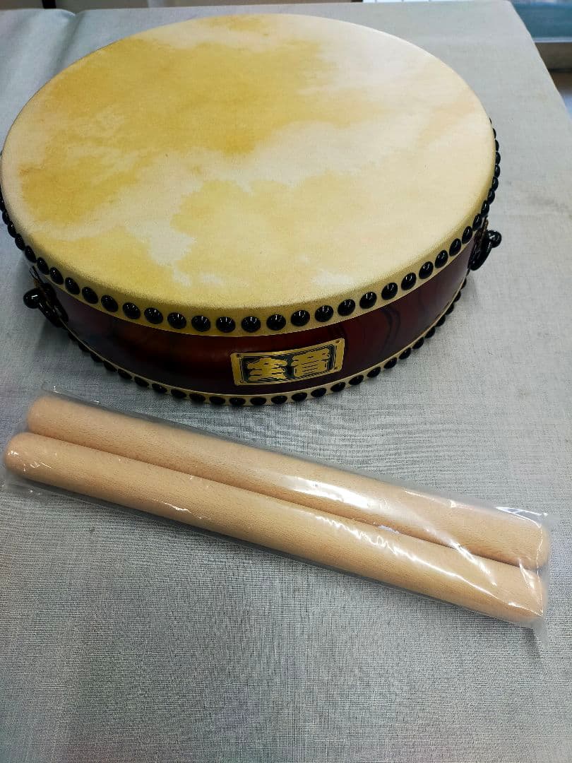 ✨️新品未使用　ZEN-ON　全音　平太鼓　1.1尺　☓　3寸　牛皮使用✨️