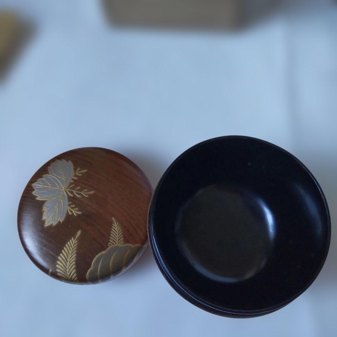 欅棗 中棗 塗師 林哲山 作 『 踊桐蒔絵 』棗 蒔絵 共箱 茶道具 美品 です