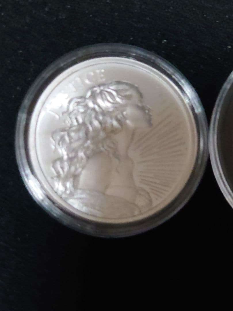 2022年 JUSTICE 正義の女神 1オンス銀貨銅貨セット