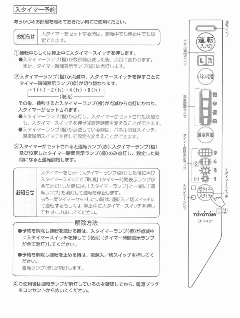 パネルヒーター　トヨトミ電気ワイド遠赤暖房