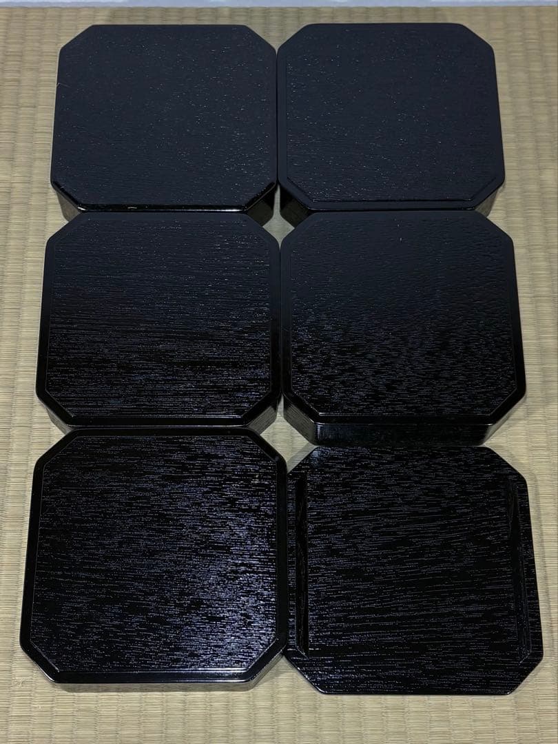 中塚拓也造　掻合塗 七宝段付 縁高重　美品　茶道　懐石　送料込