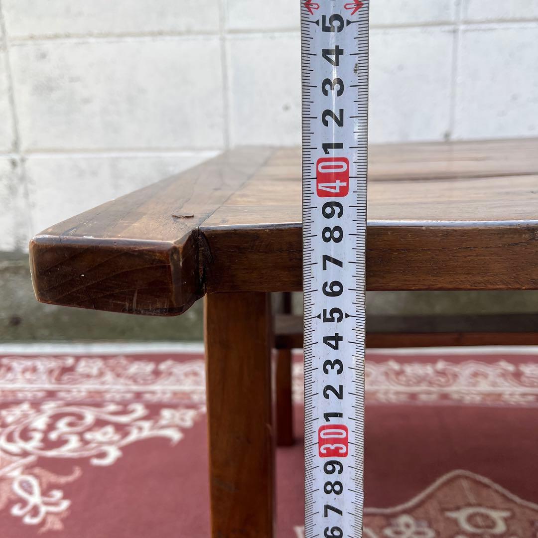 古家具ビンテージ品◾️チーク材 木製無垢材 コーヒーテーブル サイドテーブル 机