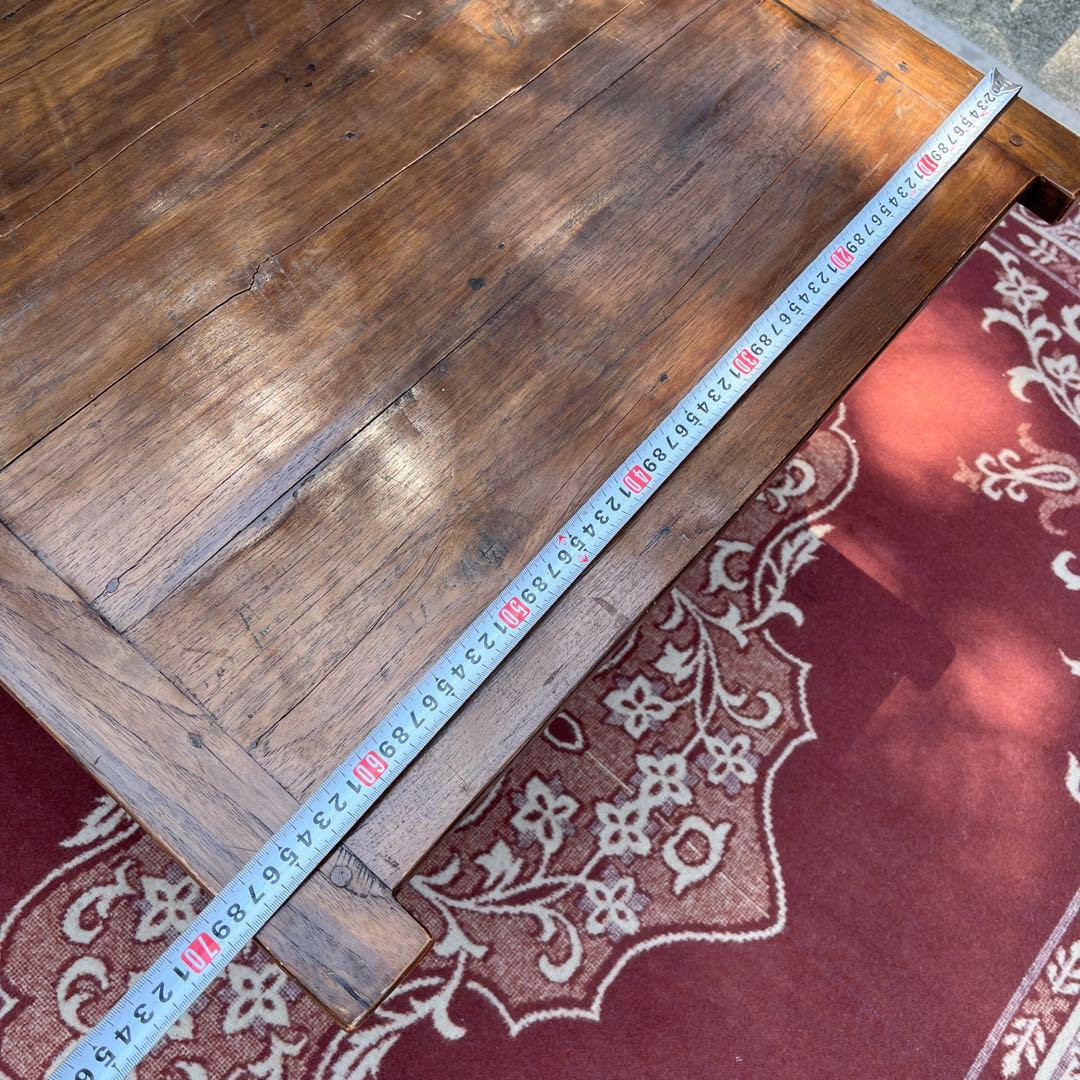 古家具ビンテージ品◾️チーク材 木製無垢材 コーヒーテーブル サイドテーブル 机