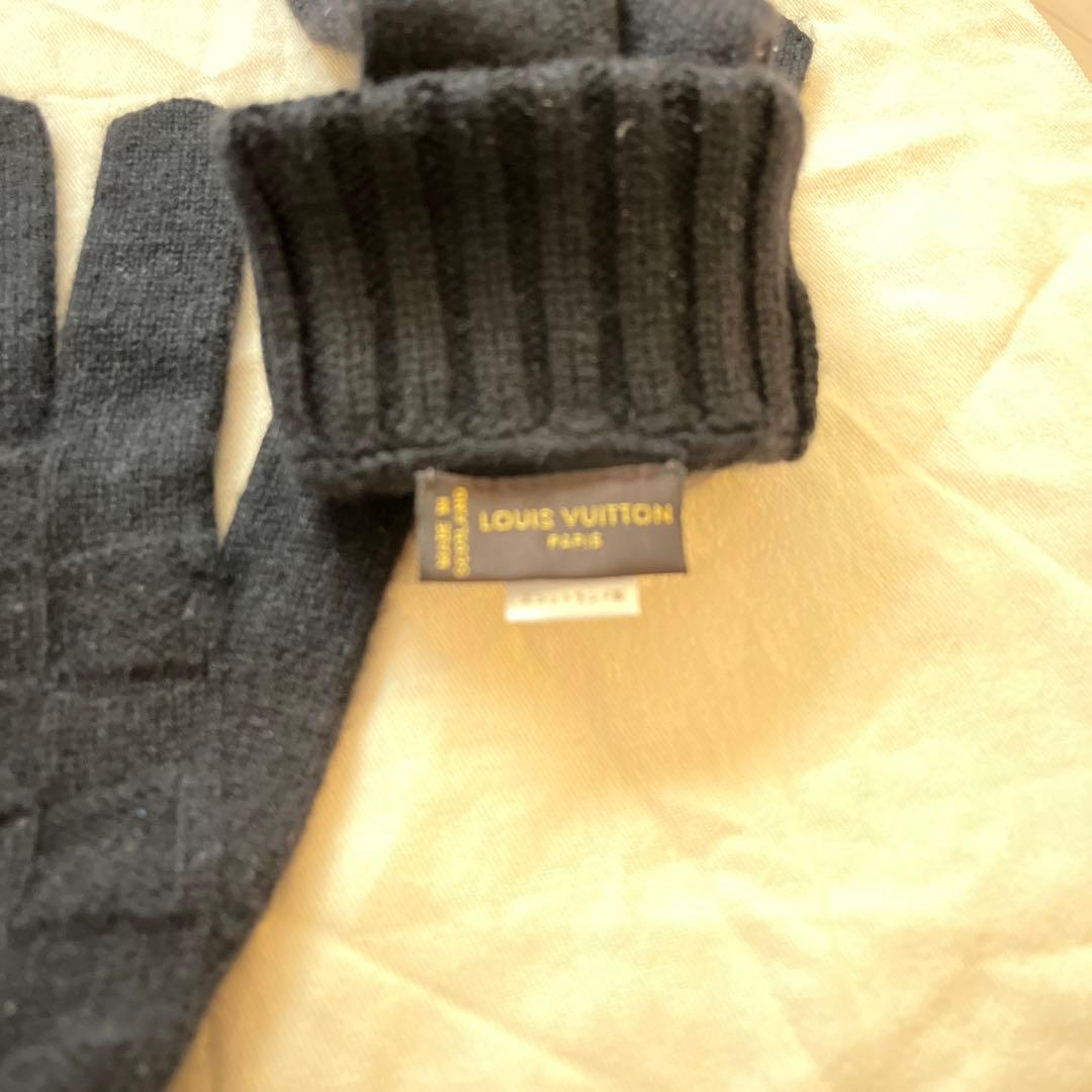 LUIS VUITTONカシミア手袋ブラック