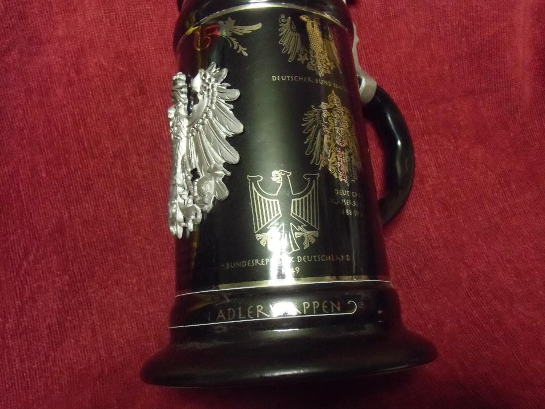 Ｗ帝政ドイツ軍＊プロイセン王国＊国家紋章の黒ビアジョッキ・モデル１０３１３