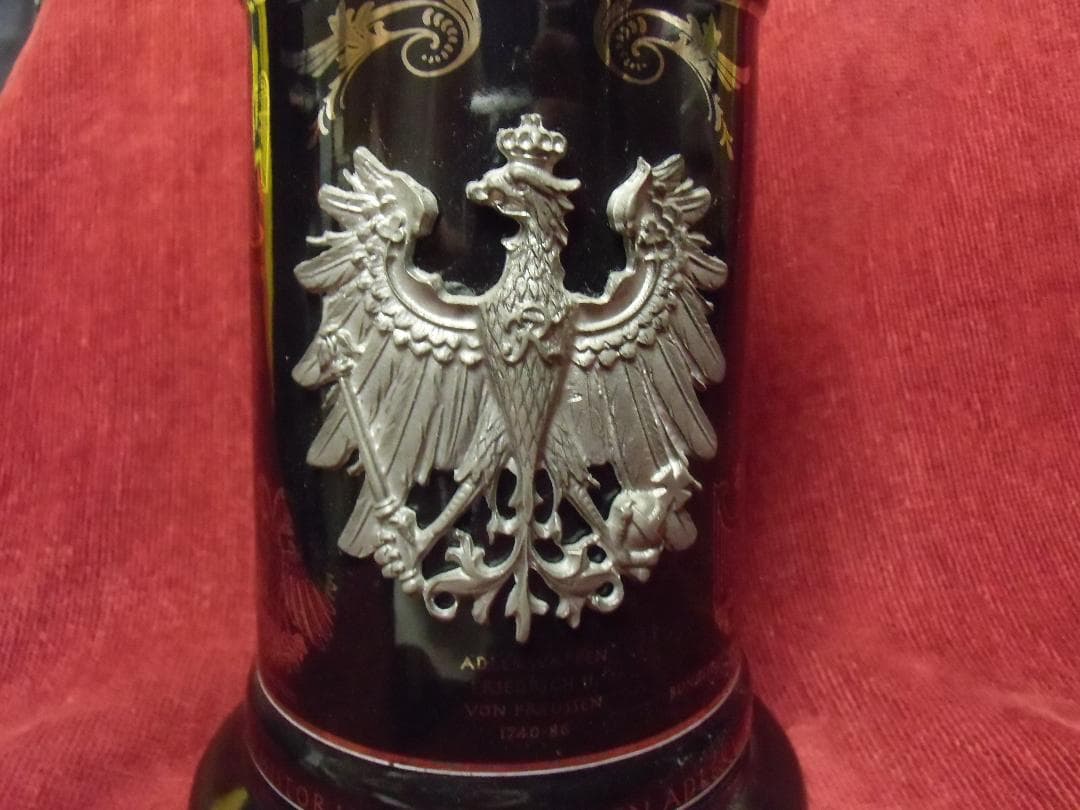 Ｗ帝政ドイツ軍＊プロイセン王国＊国家紋章の黒ビアジョッキ・モデル１０３１３