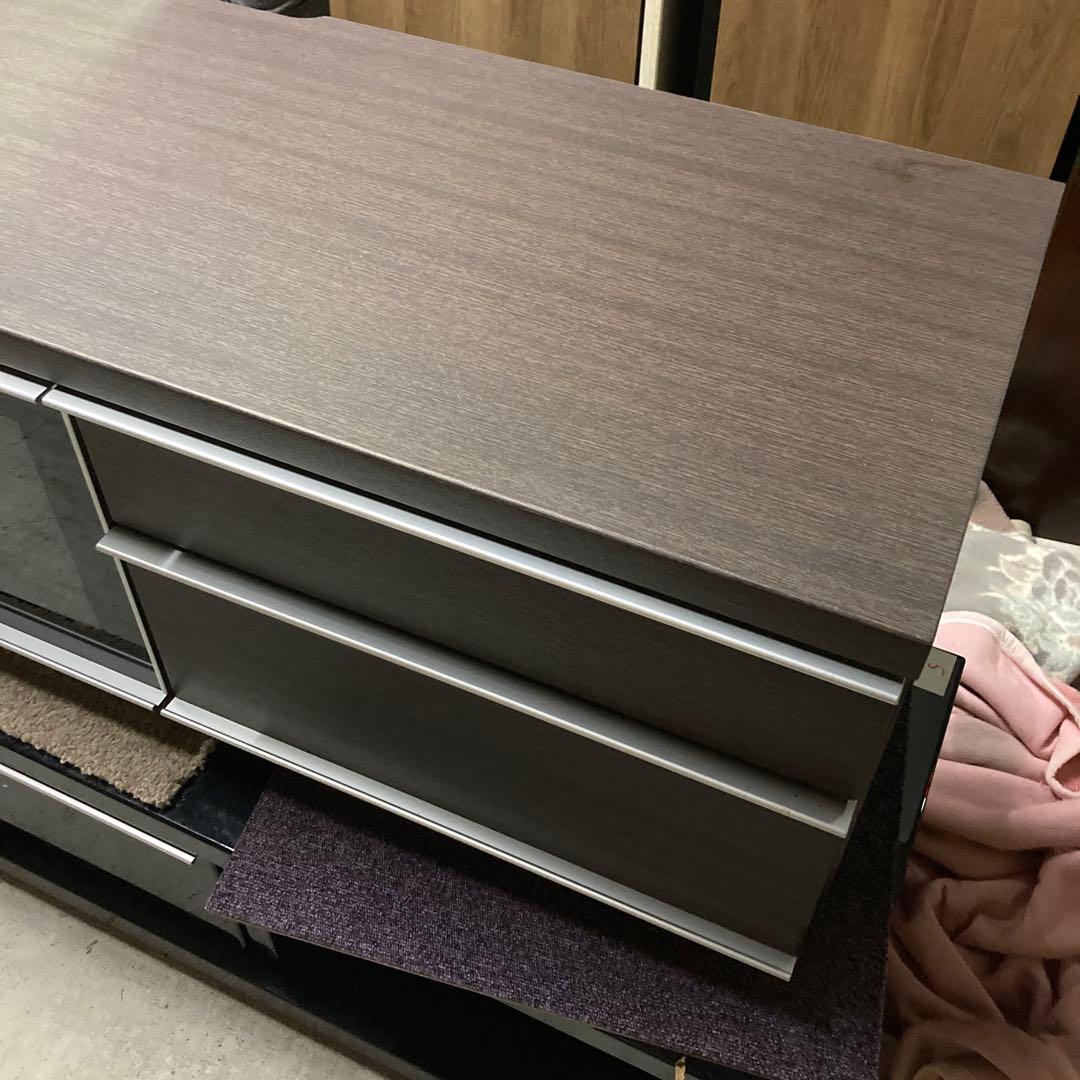 未使用　ダークブラウンテレビ台 シギヤマ家具　ガラス扉付　展示品　幅約150cm