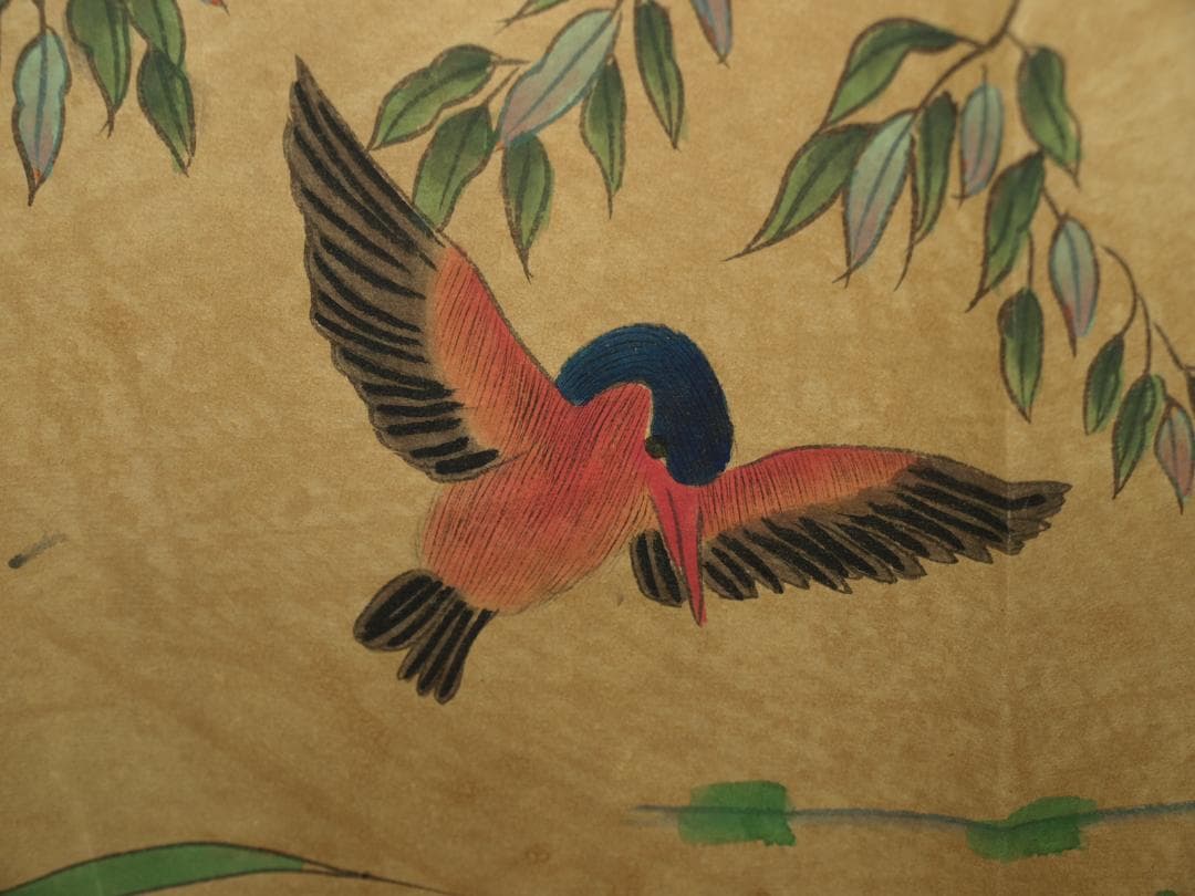 中国明時代の絵　激安骨董品　肉筆保証　掛け軸 古董品古美術 BD072A2-3