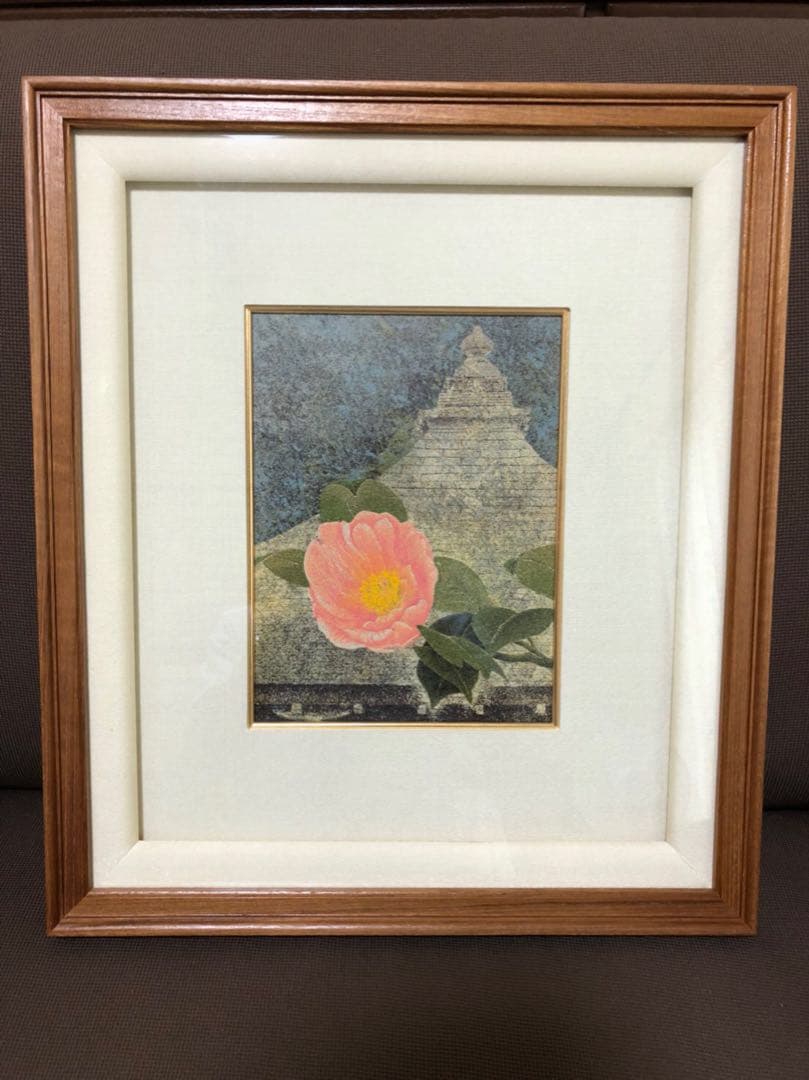 粒画 勝田幸男 椿と高山寺