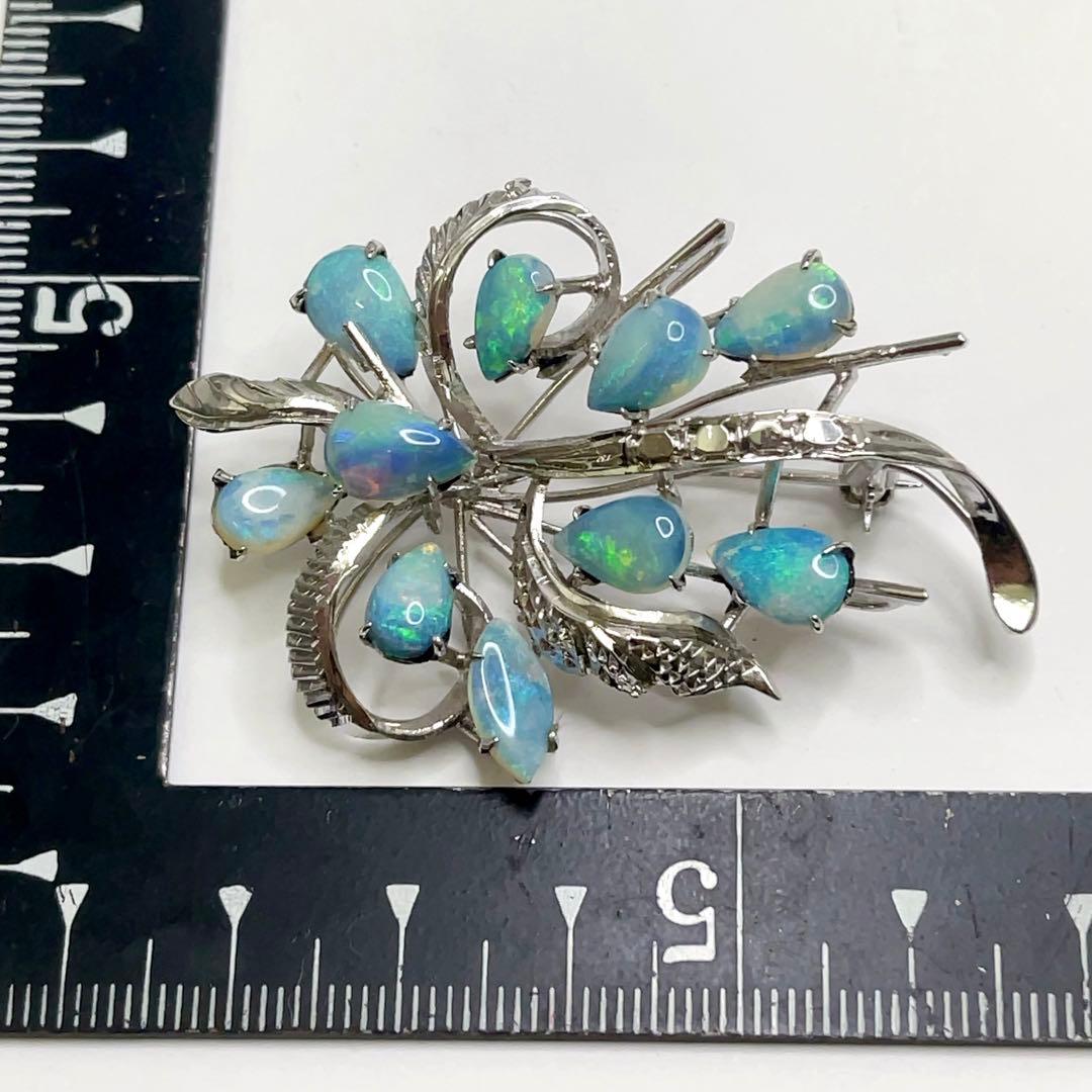 天然オパール ブローチ ヴィンテージ アクセサリー 天然石 opal