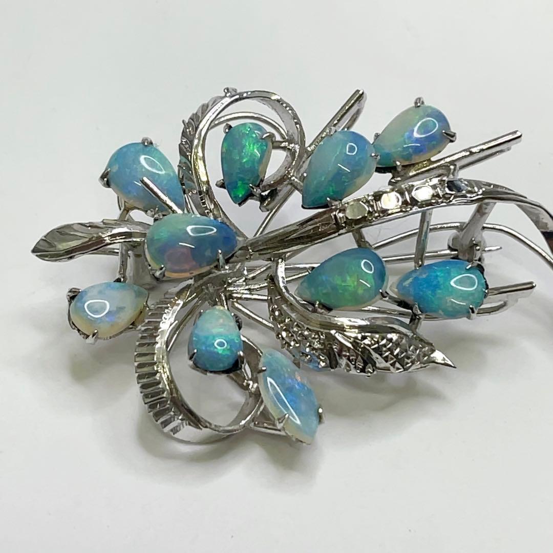 天然オパール ブローチ ヴィンテージ アクセサリー 天然石 opal