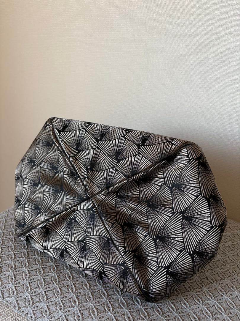 ❤️着物お出かけバンブーbag松葉文様　gold✖️black