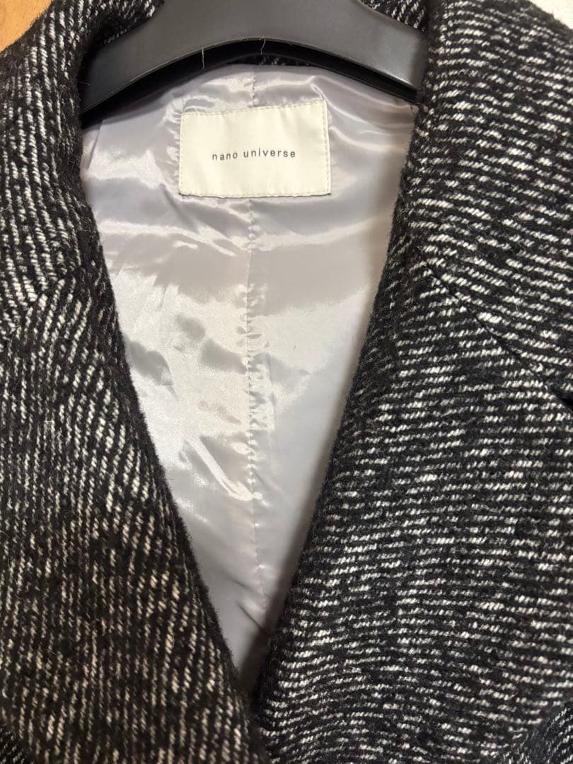 ★NANO universe★今季♪未使用！チェスターオーバーサイズコート 黒