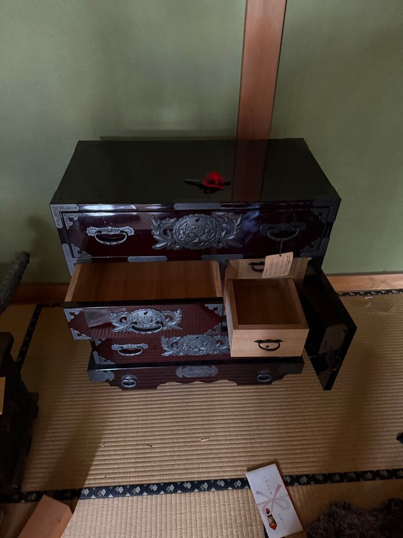 仙台箪笥 中型車箪笥 木地呂漆塗り 伝統工芸 民芸家具